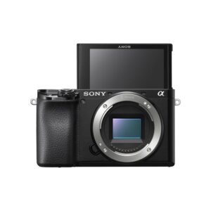 Sony Alpha a6100 camera body with flipped screen
